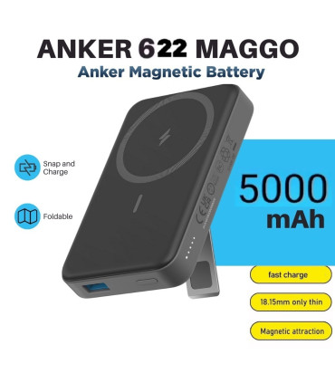 پاور بانک انکر مدل A1611 ظرفیت 5000 میلی آمپرAnker 622 Magnetic Battery