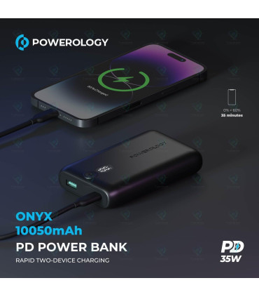 Powerology Onyx PD Power Bank 10050mAh PD 35W