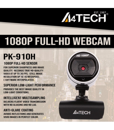 وب کم ای فورتک مدل WEBCAM A4TECH FULL HD 1080 PK-910 H