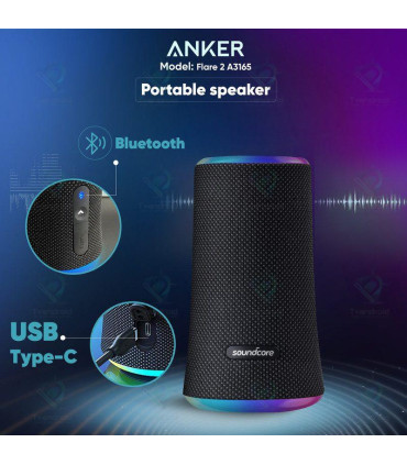 Anker A3165 Soundcore Flare 2 Portable Bluetooth Speaker
