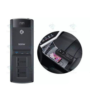 Powerology 500W Universal Multi-Port Car Inverter PCCSR008-BK