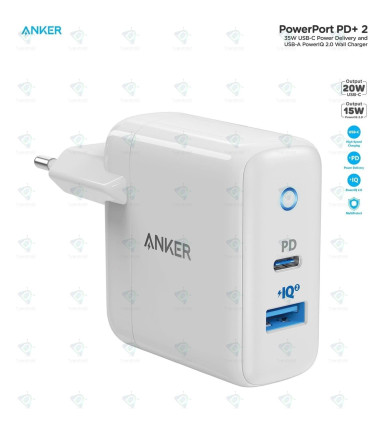 Anker PowerPort PD+ 2 A2636 35W Charger