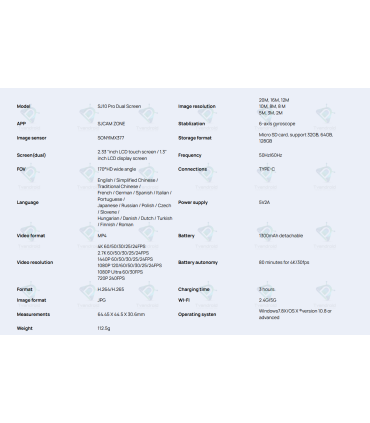 action-camera sjcam SJ10 Pro Dual Screen