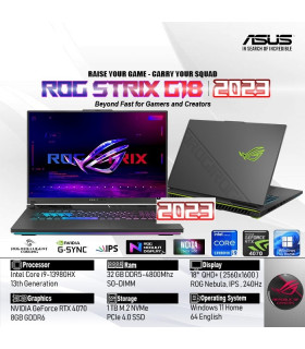 Asus ROG Strix G18 G814JI i۹ ۱۳۹۸۰HX 16GB RAM 1TB SSD RTX۴۰۷۰