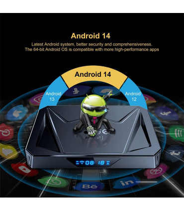 X96Q PRO+ Android 14 Smart TV Box Allwinner H728-4GB64GB