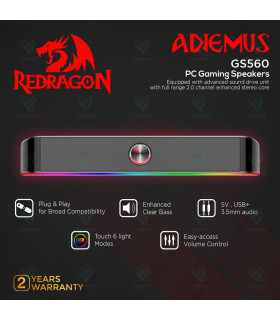 Redragon GS560 RGB Desktop Soundbar