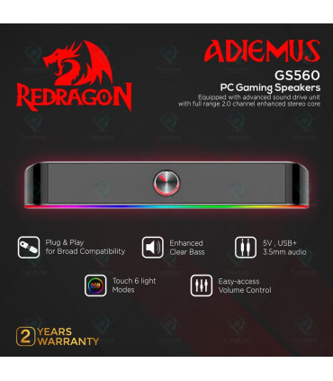 Redragon GS560 RGB Desktop Soundbar