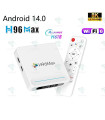 اندروید باکس H96 مدل Max H618 Plus WIFI 6 با CPU Allwinner  و حافظه داخلی 128 و رم4