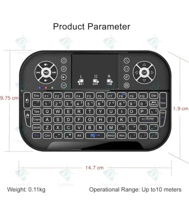 Mini Wireless Keyboard with Touchpad Mouse Combo Keyboard