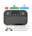 کیبورد هوشمندمدل بی سیم Backlit Smart Mini Keyboard مدل 2025 بلوتوث دار