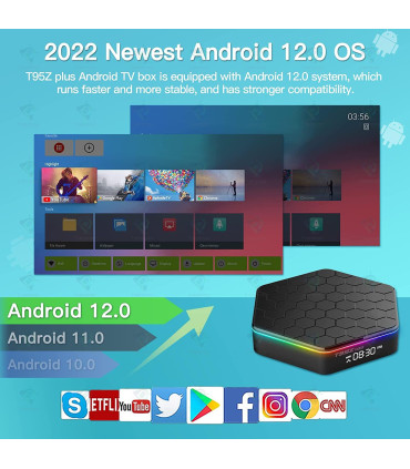 T95Z Plus Android 12 Smart TV Box Allwinner H618 4GB 32GB